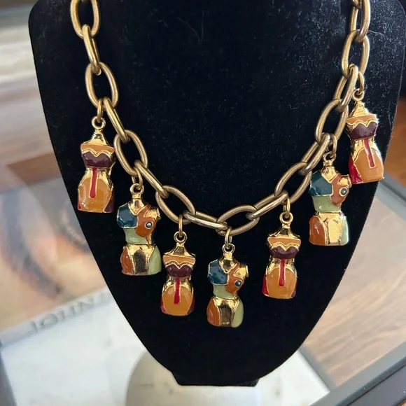 Rare Vintage Jean Paul Gaultier Statement “Corsets” Charm Necklace - Picture 5 of 12